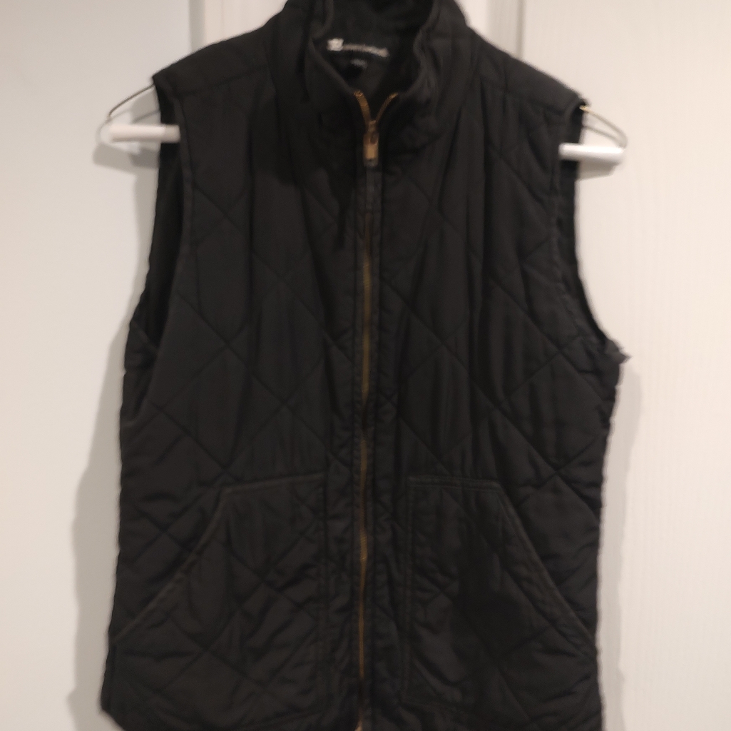 Quilted Black Vest